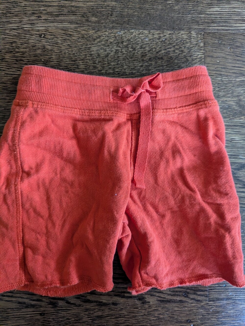 PACT Organic Cotton Shorts orange 12-18 mo  GOTS